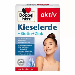 DOPPELHERZ Comprimidos de sílica+biotina+zinco, 40 unidades