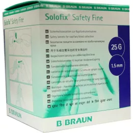 SOLOFIX Lancetas Safety Fine 25 Gx1,5 mm, 200 un