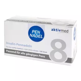 PEN-NADELN Universal 8 cânulas 0,26x8 mm, 100 unidades