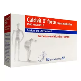 CALCIVIT Comprimidos efervescentes D forte, 50 unidades