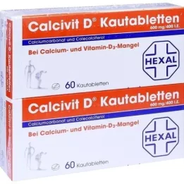 CALCIVIT D Comprimidos mastigáveis, 120 unidades