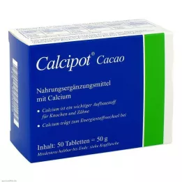 CALCIPOT Comprimidos mastigáveis de cacau, 50 unidades