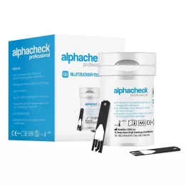 ALPHACHECK tiras de teste de glicemia profissional, 50 unidades