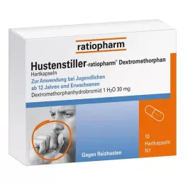 HUSTENSTILLER-ratiopharm Cápsulas de dextrometorfano, 10 unidades