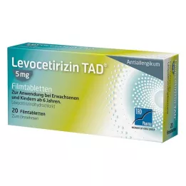 LEVOCETIRIZIN TAD Comprimidos revestidos por película de 5 mg, 20 unidades