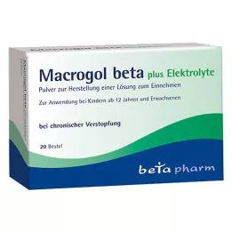 MACROGOL beta plus eletrólitos em pó para administração oral, 20 unidades