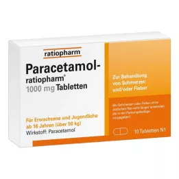 PARACETAMOL-ratiopharm 1.000 mg comprimidos, 10 unidades