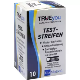 TRUEYOU Tiras de teste de açúcar no sangue, 10 unidades
