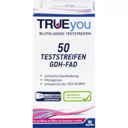 TRUEYOU Tiras de teste de açúcar no sangue, 50 peças