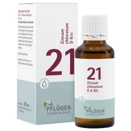 BIOCHEMIE Pflüger 21 Zincum chloratum D 6 gotas, 30 ml