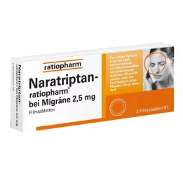 NARATRIPTAN-ratiopharm para comprimidos revestidos por película de enxaqueca, 2 unidades