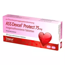 ASS Dexcel Protect 75 mg comprimidos gastrorresistentes, 20 unidades