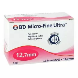 BD MICRO-FINE ULTRA Agulhas para caneta 0,33x12,7 mm, 100 unidades