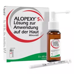 ALOPEXY Solução a 5% para aplicação cutânea, 3X60 ml