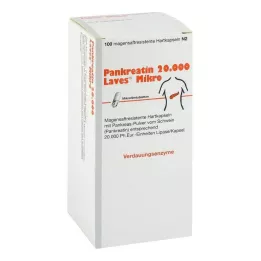 PANKREATIN 20.000 cápsulas duras gastro-resistentes Laves Micro, 100 unidades