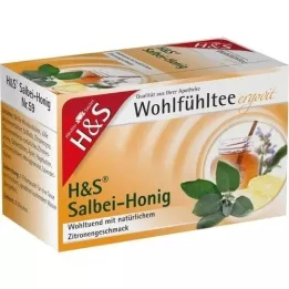 H&S Chá de bem-estar, mel de sálvia com limão, garrafa, 20X2,0 g