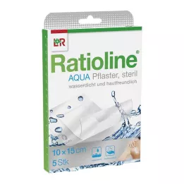 RATIOLINE gesso de chuveiro aquático Plus 10x15 cm estéril, 5 peças