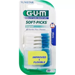 GUM Palhetas macias grandes, 40 peças