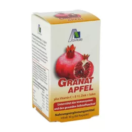 GRANATAPFEL 500 mg mais cápsulas de Vit.C+B12+Zinco+Selênio, 60 unid