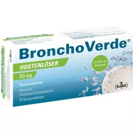 BRONCHOVERDE Expectorante para tosse 50 mg Comprimidos efervescentes, 10 unidades