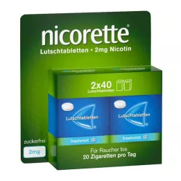 NICORETTE pastilhas prensadas de hortelã fresca 2 mg, 80 unidades