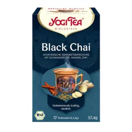 YOGI TEA Sacos de filtro orgânico Black Chai, 17X2,2 g