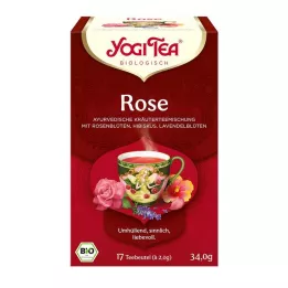 YOGI TEA Sacos de filtro biológico de rosas, 17X2,0 g