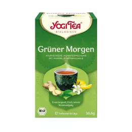 YOGI TEA Saco de filtro orgânico para chá verde da manhã, 17X1,8 g