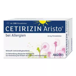 CETIRIZIN Aristo para Alergias 10 mg comprimidos revestidos por película, 100 unidades