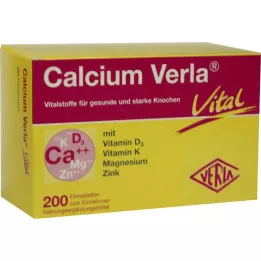 CALCIUM VERLA Comprimidos revestidos por película Vital, 200 unidades