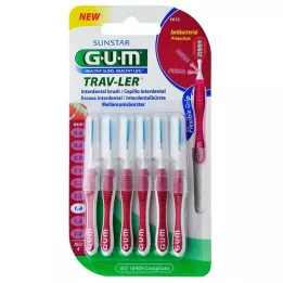GUM TRAV-LER vela interdental rosa 1,4mm + 6 tampas, 6 unid