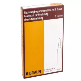 NATRIUMHYDROGENCARBONAT B.Braun 8,4% vidro, 5X20 ml