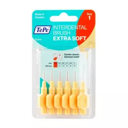 TEPE Escova interdental x-soft 0,45mm ISO 1 laranja, 6 unidades