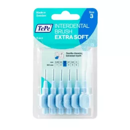TEPE Escova interdental x-soft 0,6mm ISO 3 azul, 6 pcs