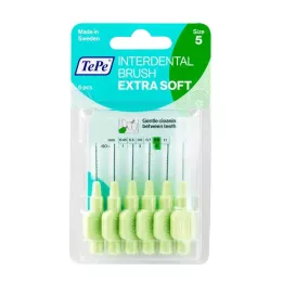 TEPE Escova interdental x-soft 0,8mm ISO 5 verde, 6 pcs