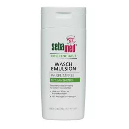 SEBAMED Emulsão de lavagem sem perfume para pele seca, 200 ml