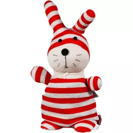 WARMIES POP Coelhinho listrado vermelho/cinza, 1 peça