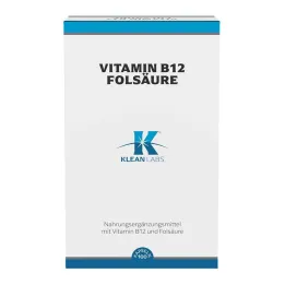 Cápsulas de vitamina B12 + ácido fólico, 100 peças