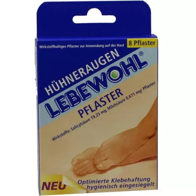 LEBEWOHL Emplastros para milho, 8 peças