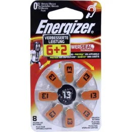 Bateria para aparelho auditivo Energizer 13, 8 unidades