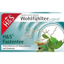 H&S Saco de filtro de chá em jejum para chá de bem-estar, 20X1,5 g