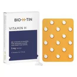 BIO-H-TIN Vitamina H 5 mg por 1 mês comprimidos, 15 unidades