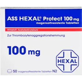 ASS HEXAL Protect comprimidos de suco gástrico de 100 mg, 50 unidades