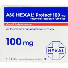 ASS HEXAL Protect comprimidos de suco gástrico de 100 mg, 100 unidades