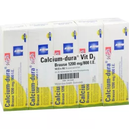 CALCIUM DURA Vit D3 Efervescente 1200 mg/800 UI, 50 unid