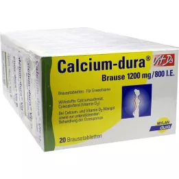 CALCIUM DURA Vit D3 efervescente 1200 mg/800 I.E., 120 pcs