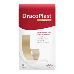 Tiras de dedos Dracoplast elásticas 2x12cm, 10 un
