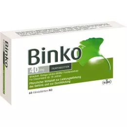 BINKO Comprimidos revestidos por película de 40 mg, 60 unidades