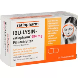 IBU-LYSIN-ratiopharm 684 mg comprimidos revestidos por película, 50 unidades