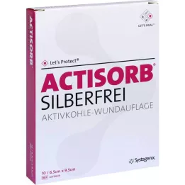 ACTISORB SILBERFREI Carvão ativado 6,5x9,5 cm, 10 peças